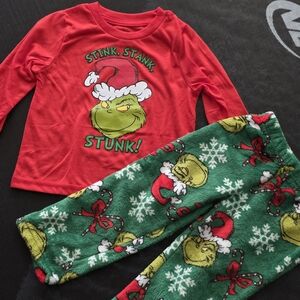 Grinch Kids Pajamas Set - Red and Green NWOT